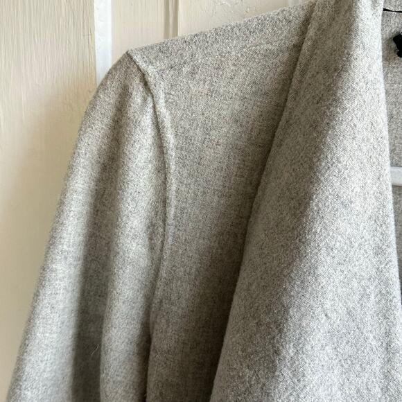 Zara Wool Waterfall Coat Gray - Picture 5 of 7